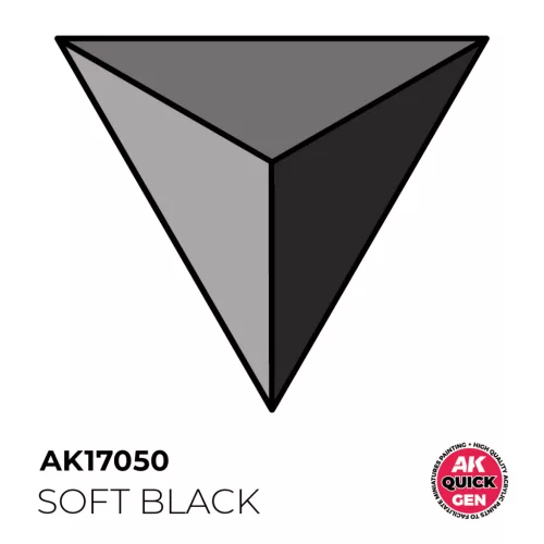 AK QUICK GEN ACRYLIC COLOR - SOFT BLACK 18 ml - AK17050