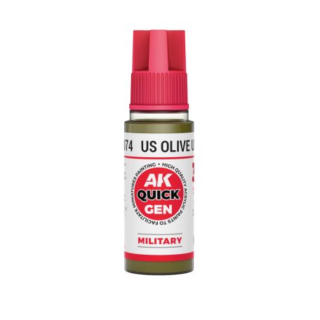 AK QUICK GEN ACRYLIC COLOR - US OLIVE UNIFORM 18 ml - AK17074