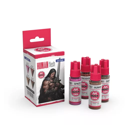 AK QUICK GEN ACRYLIC COLOR - HUMAN FLESH QUICK GEN SET - AK17506