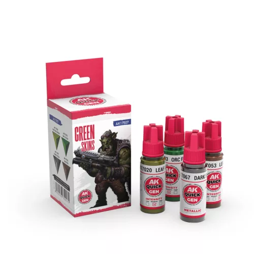 AK QUICK GEN ACRYLIC COLOR - GREEN SKINS QUICK GEN SET - AK17507