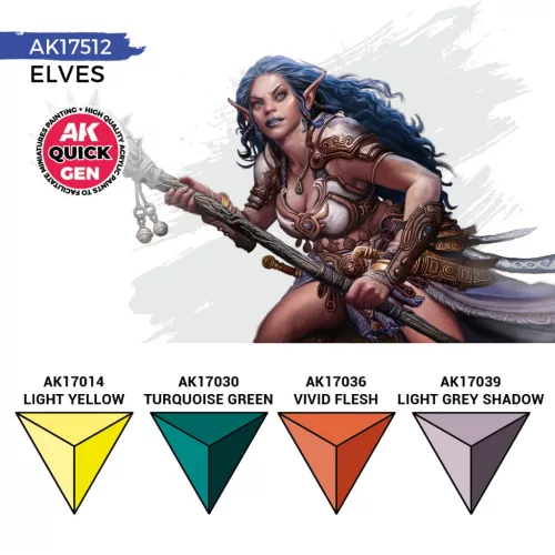 AK QUICK GEN ACRYLIC COLOR - ELVES QUICK GEN SET - AK17512