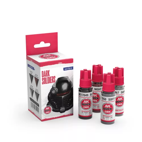 AK QUICK GEN ACRYLIC COLOR - DARK SOLDIERS QUICK GEN SET - AK17515