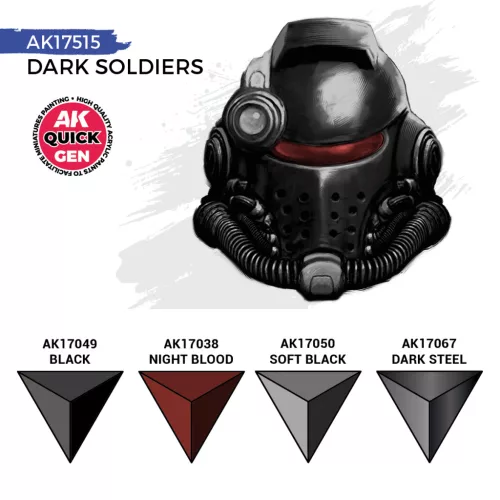AK QUICK GEN ACRYLIC COLOR - DARK SOLDIERS QUICK GEN SET - AK17515