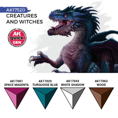 AK QUICK GEN ACRYLIC COLOR - CREATURES AND WITCHES QUICK GEN SET - AK17520
