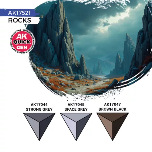 AK QUICK GEN ACRYLIC COLOR - ROCKS QUICK GEN SET - AK17521