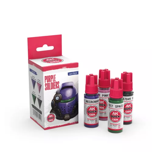 AK QUICK GEN ACRYLIC COLOR - PURPLE SOLDIERS QUICK GEN SET - AK17523