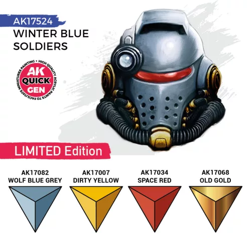 AK QUICK GEN ACRYLIC COLOR - WINTER BLUE SOLDIERS QUICK GEN SET - AK17524