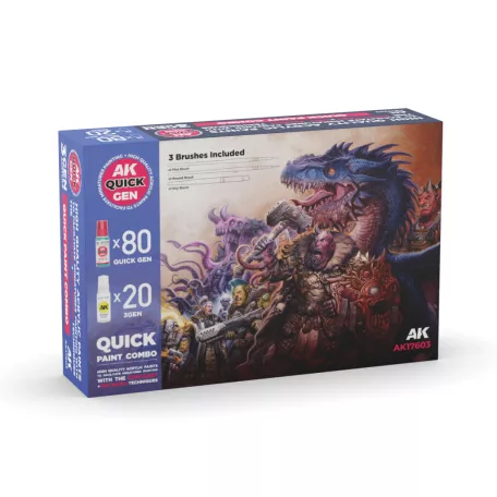 AK QUICK GEN ACRYLIC COLOR - QUICK PAINT SET - QUICK PAINT COMBO - AK17603