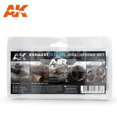   AK-Interactive EXHAUST STAINS WEATHERING SET (AIR SERIES) - koszoló szett AK2037