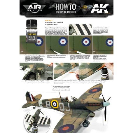 AK-Interactive PANELINER FOR BROWN AND GREEN CAMOUFLAGE 35 ml AK2071