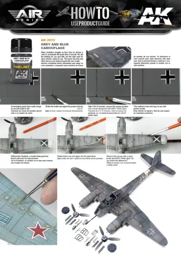 AK-Interactive PANELINER FOR GREY AND BLUE CAMOUFLAGE 35 ml AK2072