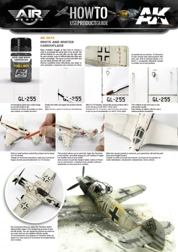 AK-Interactive PANELINER FOR WHITE AND WINTER CAMOUFLAGE 35 ml AK2074