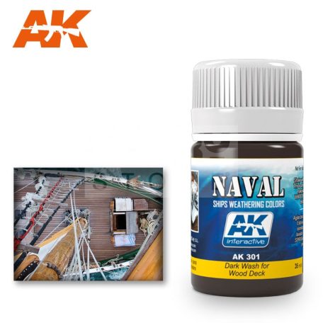 AK-Interactive DARK WASH FOR WOOD DECK 35 ml AK301