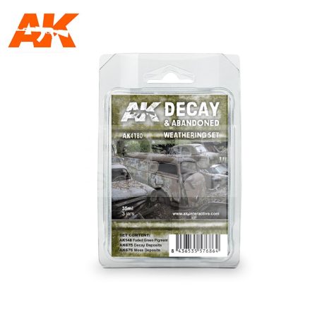 AK-Interactive DECAY & ABANDONED WEATHERING SET - koszoló szett AK4180