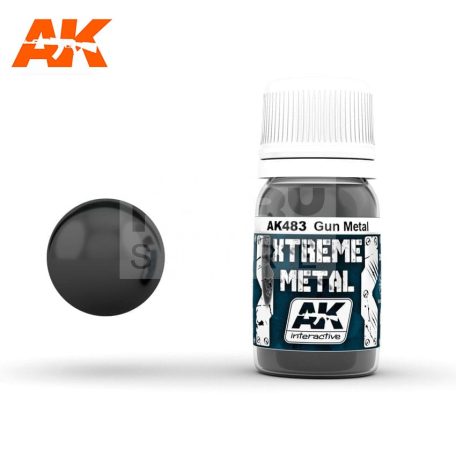 AK-Interactive XTREME METAL GUN METAL festék 30 ml AK483