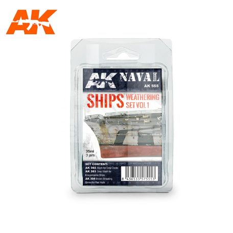 AK-Interactive SHIPS WEATHERING SET VOL.1 - koszoló szett AK555