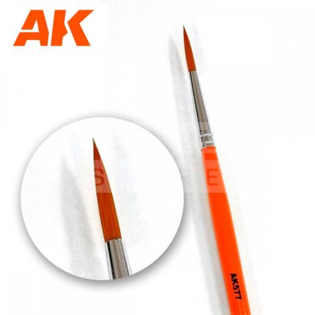 AK-Interactive FINE LONG WEATHERING BRUSH - szintetikus hosszú szőrű ecset makettezéshez AK577