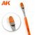 AK-Interactive ROUNDED WEATHERING BRUSH - szintetikus lekerekített végű ecset makettezéshez (8-as) AK579