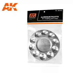   AK-Interactive ALUMINUM PALLET 10 WELLS - alumínium festőpaletta AK613