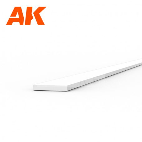AK-Interactive - Strips 0.30 x 2.00 x 350mm – STYRENE STRIP – (10 units) - Téglalap alakú sztirol profil AK6503