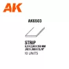 AK-Interactive - Strips 0.30 x 2.00 x 350mm – STYRENE STRIP – (10 units) - Téglalap alakú sztirol profil AK6503