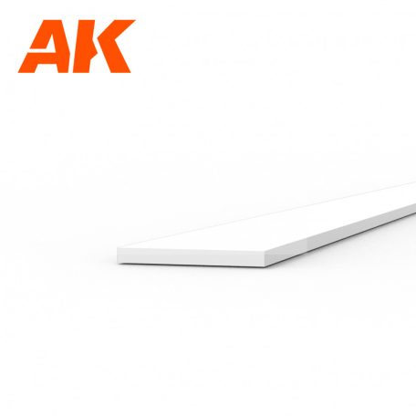 AK-Interactive - Strips 0.30 x 3.00 x 350mm – STYRENE STRIP – (10 units) - Téglalap alakú sztirol profil AK6504