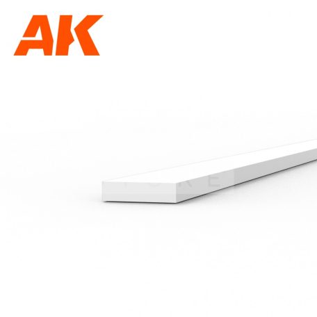 AK-Interactive - Strips 0.50 x 2.00 x 350mm – STYRENE STRIP – (10 units) - Téglalap alakú sztirol profil AK6509
