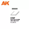 AK-Interactive - Strips 0.50 x 2.00 x 350mm – STYRENE STRIP – (10 units) - Téglalap alakú sztirol profil AK6509