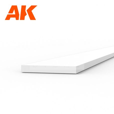 AK-Interactive - Strips 0.50 x 4.00 x 350mm – STYRENE STRIP – (10 units) - Téglalap alakú sztirol profil AK6511
