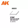 AK-Interactive - Strips 0.50 x 4.00 x 350mm – STYRENE STRIP – (10 units) - Téglalap alakú sztirol profil AK6511