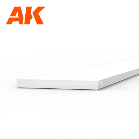 AK-Interactive - Strips 0.50 x 5.00 x 350mm – STYRENE STRIP – (10 units) - Téglalap alakú sztirol profil AK6512