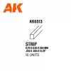 AK-Interactive - Strips 0.75 x 0.50 x 350mm – STYRENE STRIP – (10 units) - Téglalap alakú sztirol profil AK6513