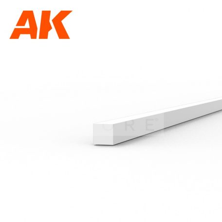 AK-Interactive - Strips 0.75 x 0.75 x 350mm – STYRENE STRIP – (10 units) - Négyzet alakú sztirol profil AK6514