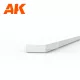 AK-Interactive - Strips 0.75 x 2.00 x 350mm – STYRENE STRIP – (10 units) - Téglalap alakú sztirol profil AK6515