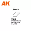 AK-Interactive - Strips 0.75 x 2.00 x 350mm – STYRENE STRIP – (10 units) - Téglalap alakú sztirol profil AK6515