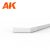 AK-Interactive - Strips 0.75 x 3.00 x 350mm – STYRENE STRIP – (10 units) - Téglalap alakú sztirol profil AK6516