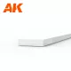 AK-Interactive - Strips 0.75 x 3.00 x 350mm – STYRENE STRIP – (10 units) - Téglalap alakú sztirol profil AK6516