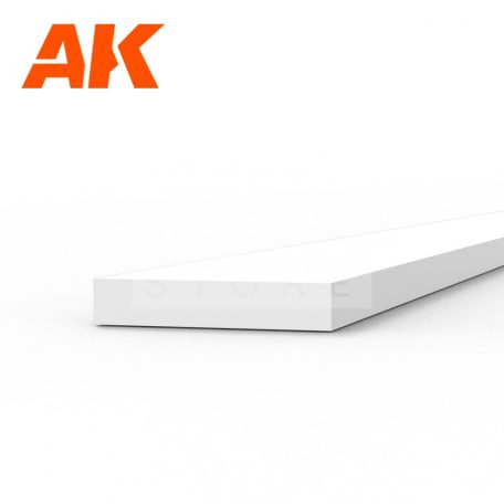 AK-Interactive - Strips 0.75 x 4.00 x 350mm – STYRENE STRIP – (10 units) - Téglalap alakú sztirol profil AK6517