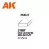 AK-Interactive - Strips 0.75 x 4.00 x 350mm – STYRENE STRIP – (10 units) - Téglalap alakú sztirol profil AK6517