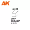 AK-Interactive - Strips 1.00 x 1.00 x 350mm – STYRENE STRIP – (10 units) - Négyzet alakú sztirol profil AK6519