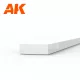 AK-Interactive - Strips 1.00 x 3.00 x 350mm – STYRENE STRIP – (10 units) - Téglalap alakú sztirol profil AK6521