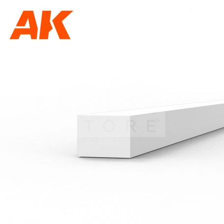 AK-Interactive - Strips 1.50 x 2.00 x 350mm – STYRENE STRIP – (10 units) - Téglalap alakú sztirol profil AK6525