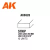 AK-Interactive - Strips 1.50 x 3.00 x 350mm – STYRENE STRIP – (10 units) - Téglalap alakú sztirol profil AK6526