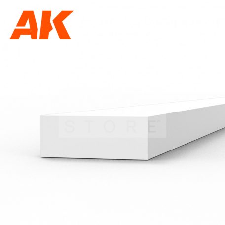 AK-Interactive - Strips 1.50 x 4.00 x 350mm – STYRENE STRIP – (9 units) - Téglalap alakú sztirol profil AK6527