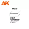 AK-Interactive - Strips 1.50 x 4.00 x 350mm – STYRENE STRIP – (9 units) - Téglalap alakú sztirol profil AK6527
