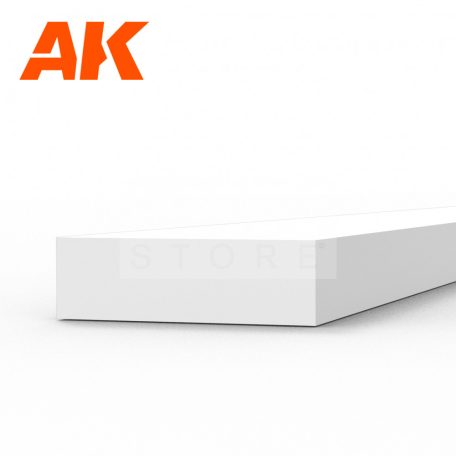 AK-Interactive - Strips 1.50 x 5.00 x 350mm – STYRENE STRIP – (9 units) - Téglalap alakú sztirol profil AK6528