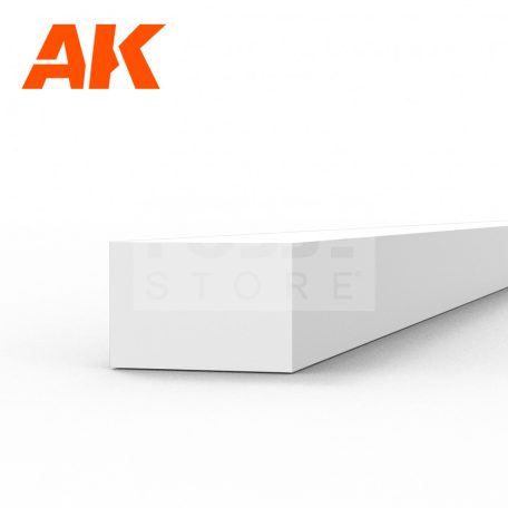 AK-Interactive - Strips 2.00 x 3.00 x 350mm – STYRENE STRIP – (8 units) - Téglalap alakú sztirol profil AK6530