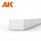 AK-Interactive - Strips 2.00 x 3.00 x 350mm – STYRENE STRIP – (8 units) - Téglalap alakú sztirol profil AK6530