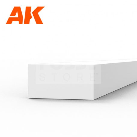 AK-Interactive - Strips 2.00 x 4.00 x 350mm – STYRENE STRIP – (8 units) - Téglalap alakú sztirol profil AK6531