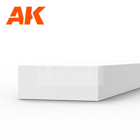 AK-Interactive - Strips 2.00 x 5.00 x 350mm – STYRENE STRIP – (8 units) - Téglalap alakú sztirol profil AK6532